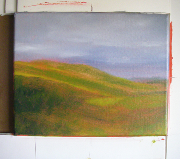 Light's Last Caress, Red Underpainting in progress