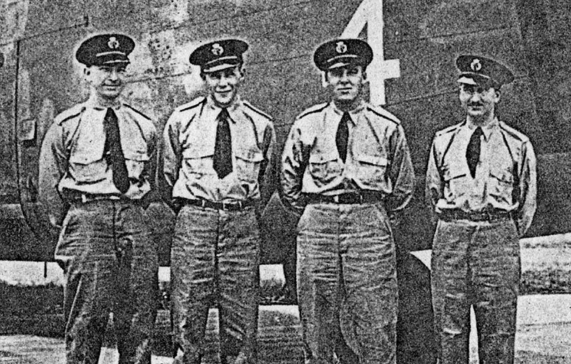Photo: Ferry Command aircrew, Harris, J. Parkinson, Capt. Bradley, Gorman