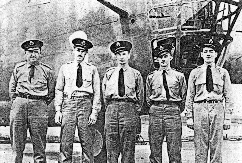 Photo: FC aircrew, Mackay, Ross, Capt. Louis Bisson, Griffiths, King