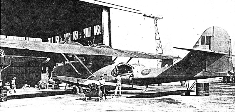 Photo: A Catalina flying boat being serviced.